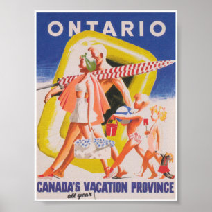 Viagens vintage de Poster Ontário Canadá