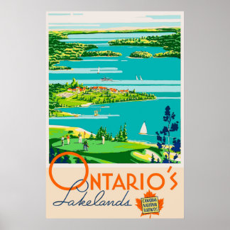 Viagens vintage de Poster Ontário Canadá