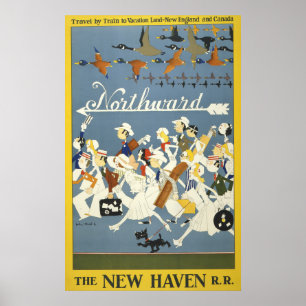 Viagens vintage De Poster Para A R.R. New Haven