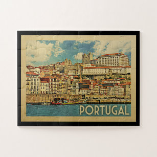 Viagens vintage de Quebra-cabeça de Portugal