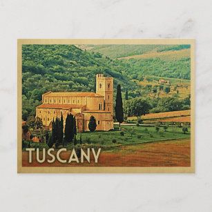 Viagens vintage do Cartão Postal da Toscana Itália