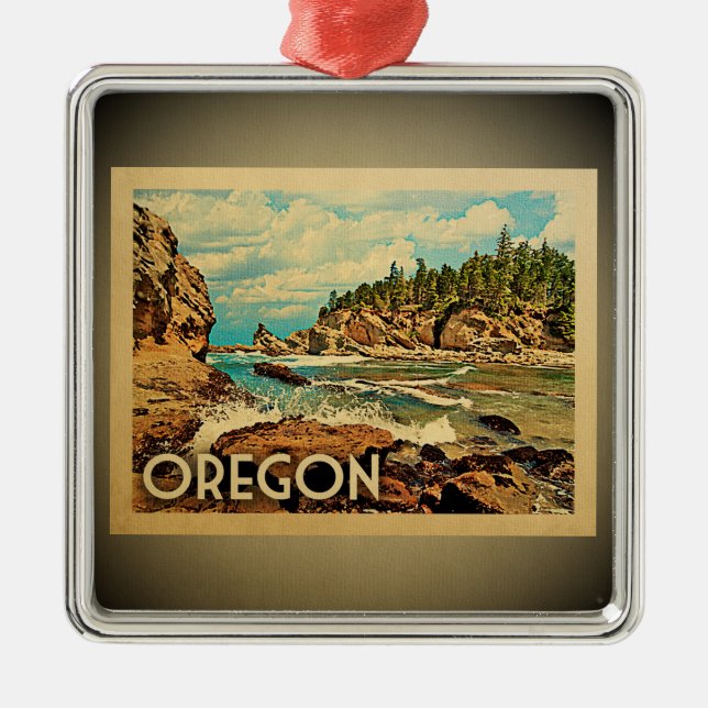 Viagens vintage do ornamento de Oregon (Frente)