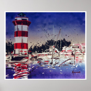 Viagens vintage Hilton Head SC. impressão