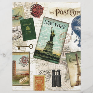 Viagens vintage moderna