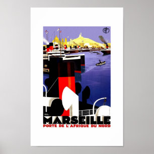Viagens vintage Poster de de Marselha