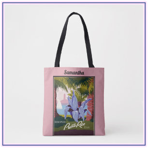 Viagens vintage Tote Bag Porto Rico
