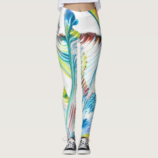 Viajante 1 Leggings Abstratos Coloridos e Fluídos