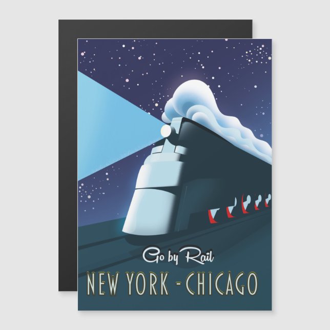 "Viajar de trem" Nova York - Chicago (Frente/Verso)