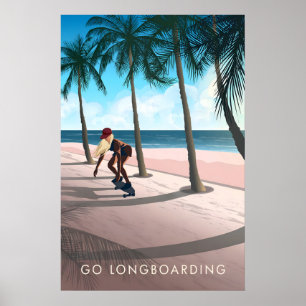 Viaje de Longboard Poster
