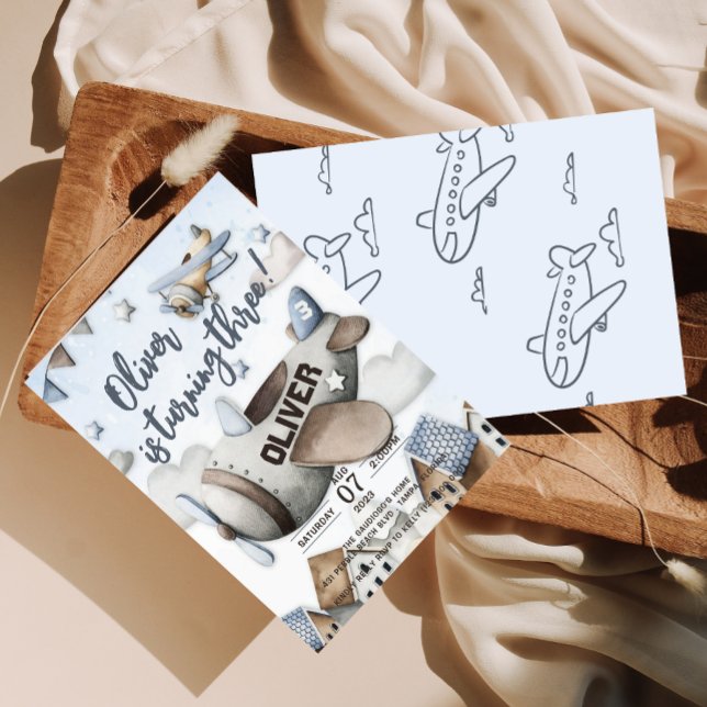 Vias 3 Convite para Aniversários de criança (Criador carregado)