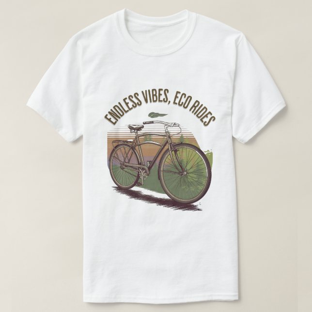 Vibe de ciclismo, Camiseta Ecológica (Frente do Design)