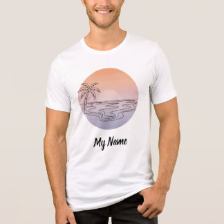 Vibes da Praia ao Pôr do Sol – Camiseta Minimalist