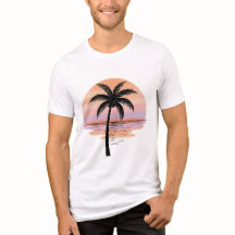 Vibes da Praia do Pôr do Sol – Camiseta Minimalist