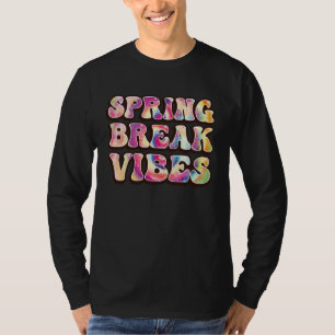 Vibes de férias de primavera Camiseta Tie Dye Colo