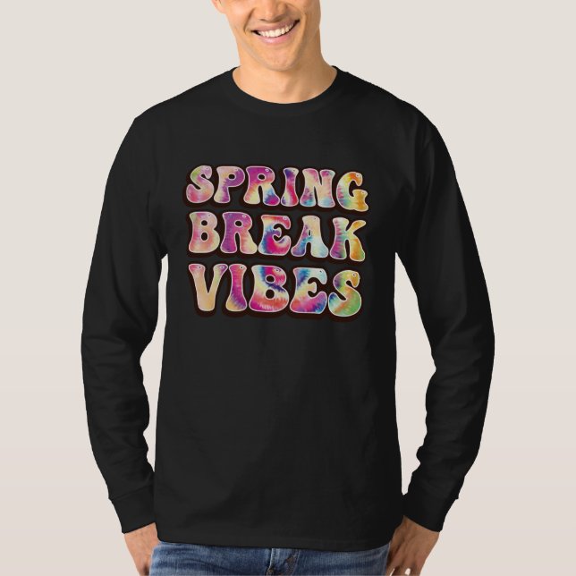 Vibes de férias de primavera Camiseta Tie Dye Colo (Frente)