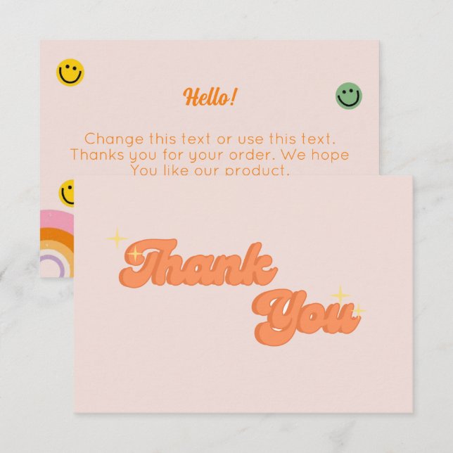 Vibes do Retro de Cartões de agradecimentos para P (Frente/Verso)