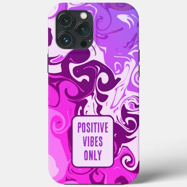 Vibes Positivas Apenas Na moda Abstrato Roxo (Verso)