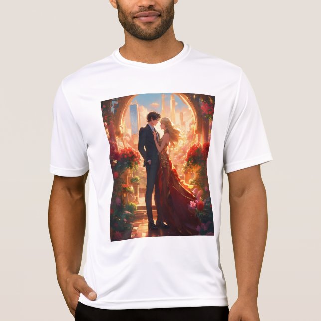 "Vibes Românticas: Camiseta Masculina" (Frente)