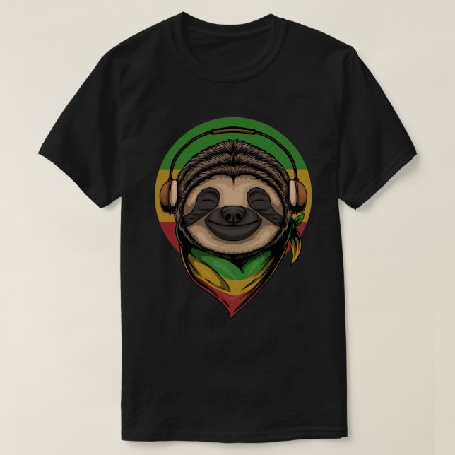 Vibing Sloth T-Shirt (Frente do Design)