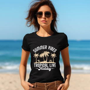 Víblias de Verão: T-Shirt Tropical Live Holiday