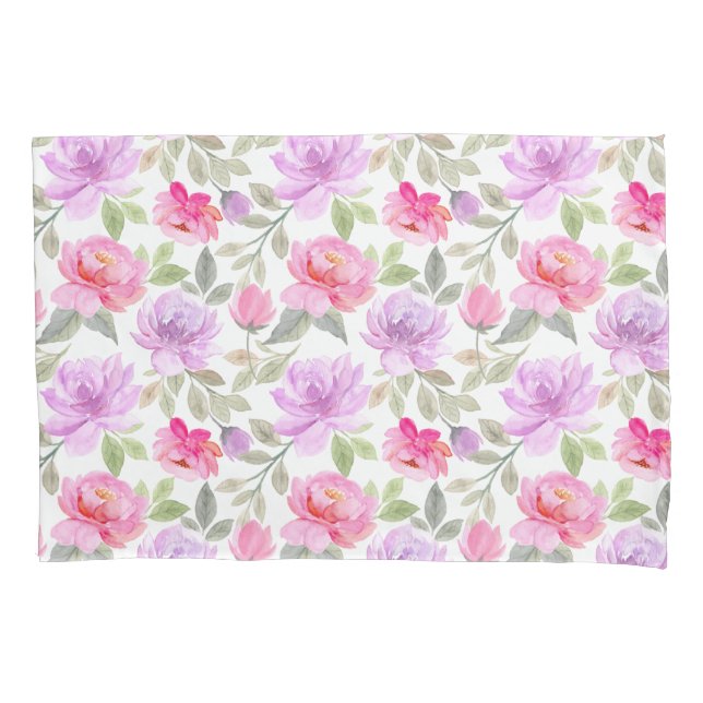 Vibração Fresca de Primavera: Design Floral Rosa e (Frente-Esquerda)