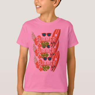 Vibrações de Verão – Camiseta Colorida de Praia e