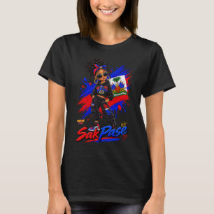 **Vibrações Haitianas   Camiseta Sak Pase Garota H