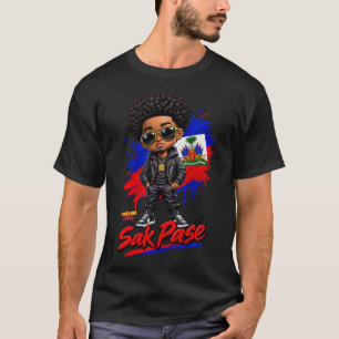 **Vibrações Haitianas Camiseta Sak Pase Orgulho