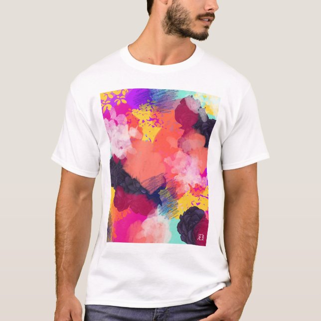 Vibrant Abstract Artwork T-shirt (Frente)