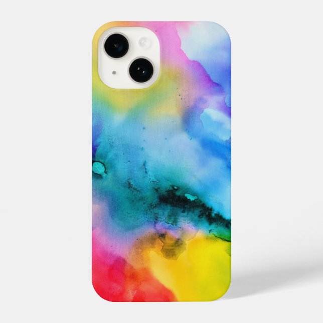 Vibrant Abstract Multicolor Modern Art Phone Case (Verso)