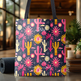 Vibrant Cactus e Sun Wellness Tote Bag