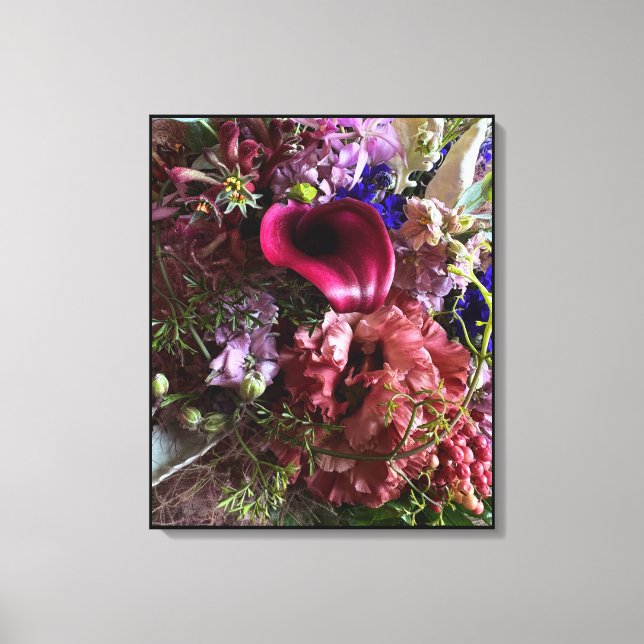 Vibrant Calla Lily and Mixed Flowers Canvas Art (Frente)