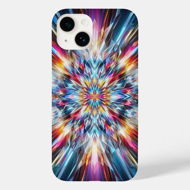 Vibrant Crystal Burst Phone Case Abstract Geometri (Verso)