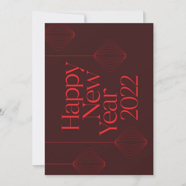 Vibrant, elegant, cool Happy New Year 2022 design (Frente)