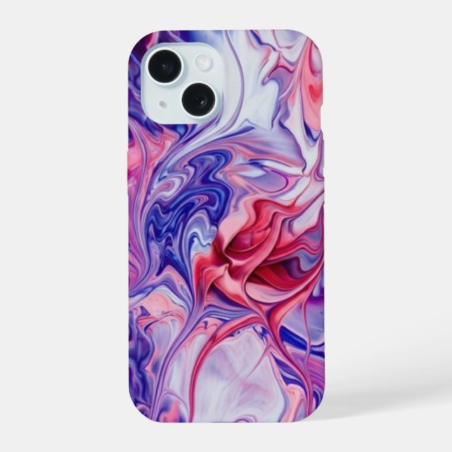 Vibrant Galaxy Acrylic Pour Phone Case (Verso)
