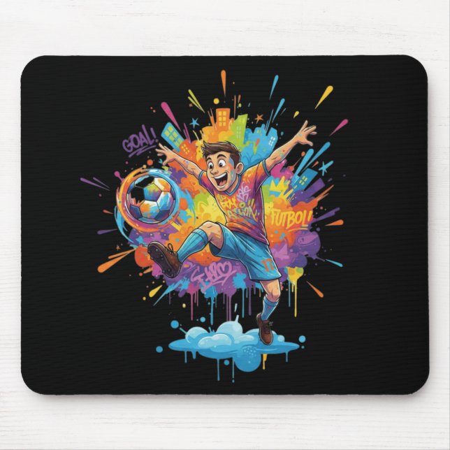 Vibrant Gamer Splash Mouse Pad (Frente)