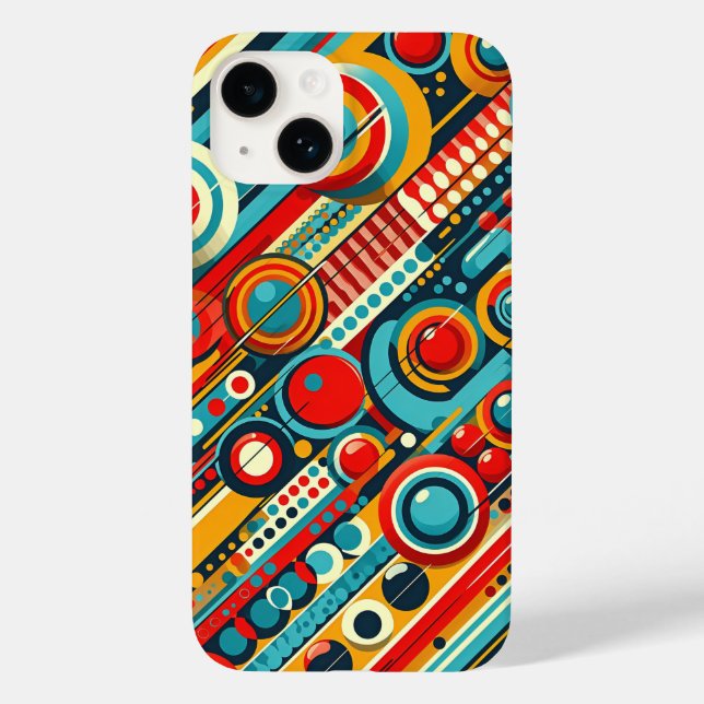 Vibrant Kinetic Geometric Circles Phone Case  (Verso)