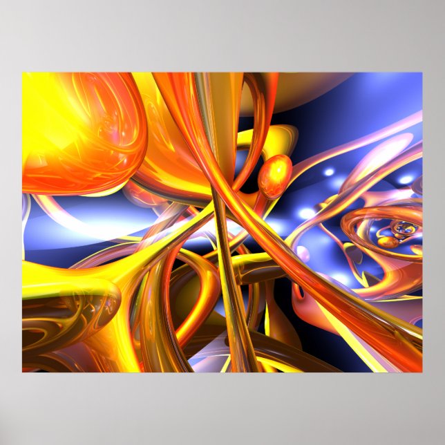 Vibrant Love Abstrato Poster (Frente)