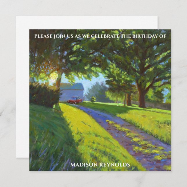 Vibrant Multicolor Birthday Celebration Card (Frente/Verso)