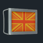 Vibrant Orange Union Jack British Flag Swag<br><div class="desc">Uma vibrante decoração da bandeira britânica Jack Union laranja. Uma declaração de design que certamente dará uma impressão também em ocasiões formais e casuais. Um presente de última hora excelente para você ou para alguém especial na sua lista. Use o link "Perguntar a este Designer" para entrar em contato conosco...</div>