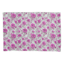 Vibrant Pink Floral Pattern With Magenta Flowers