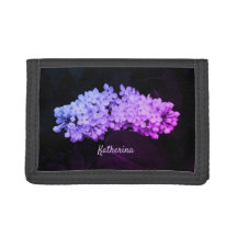 Vibrant Purple Lilacs Personalized Photo Wallet