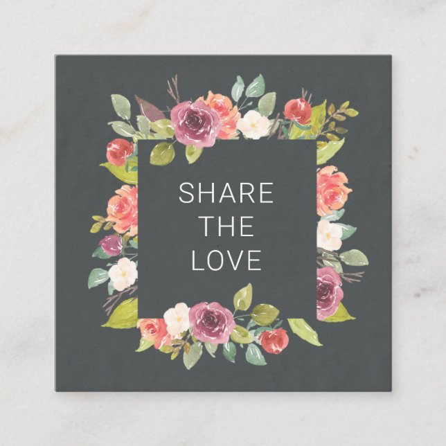 Vibrant Summer Floral | Cartão de fidelidade (Frente)