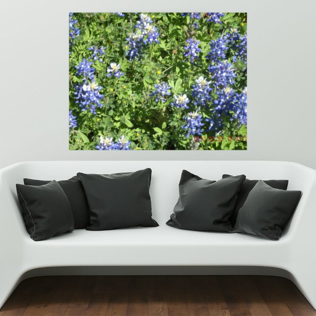 Vibrant Texas Bluebonnet Wall Poster (Criador carregado)