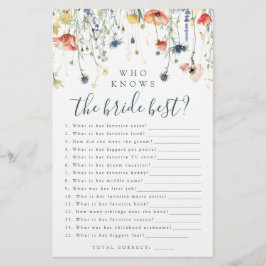 Vibrante Jogo Quem Conhece Melhor a Noiva Flor Sil