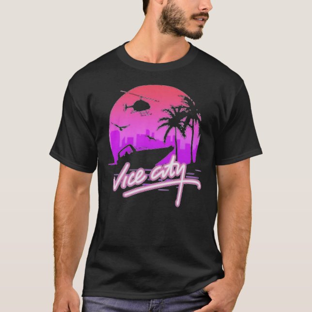 Vice City Retro Classic T-Shirt (Frente)