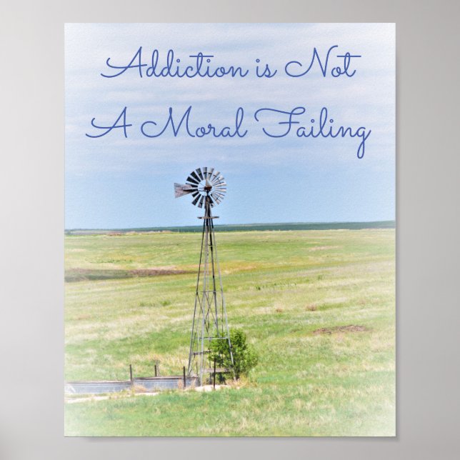 Vício não é um Poster falho moral (Frente)