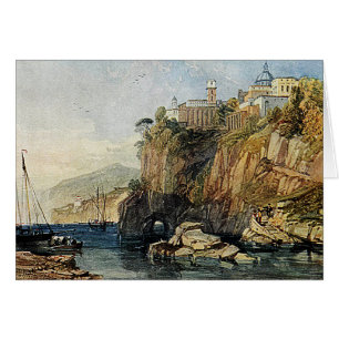 Vico, Baía de Nápoles - Cartão de Pintura de Aquar