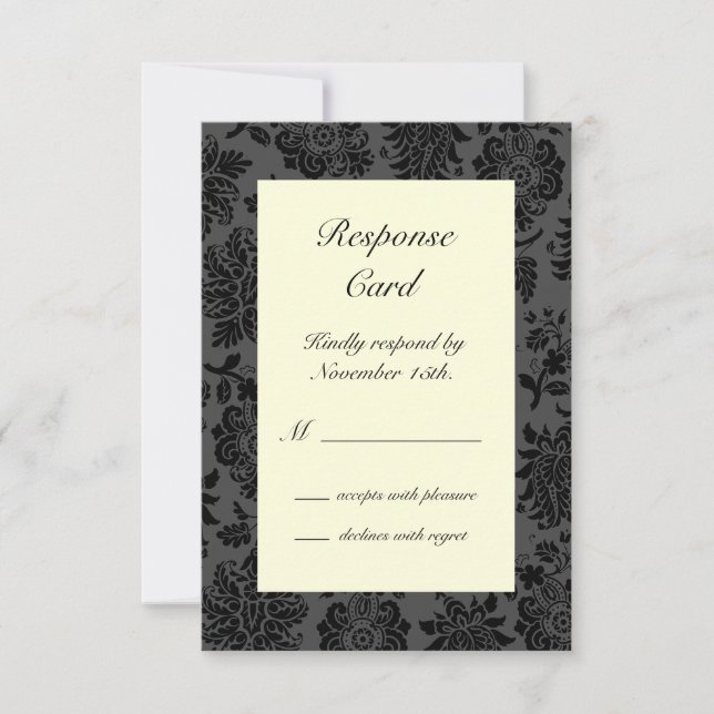 Victorian Damask RSVP (marfim) (Frente)