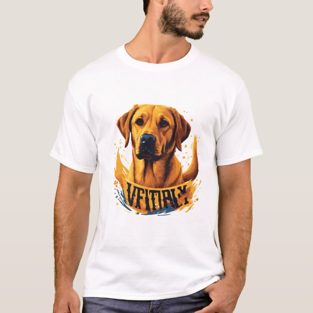 Victory Golden Labrador Dog T-Shirt (Frente)
